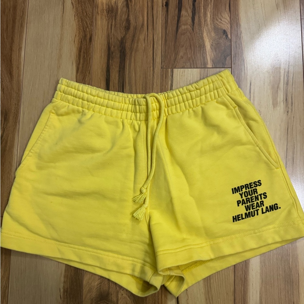 Helmut Lang Vibrant Yellow Athletic Shorts